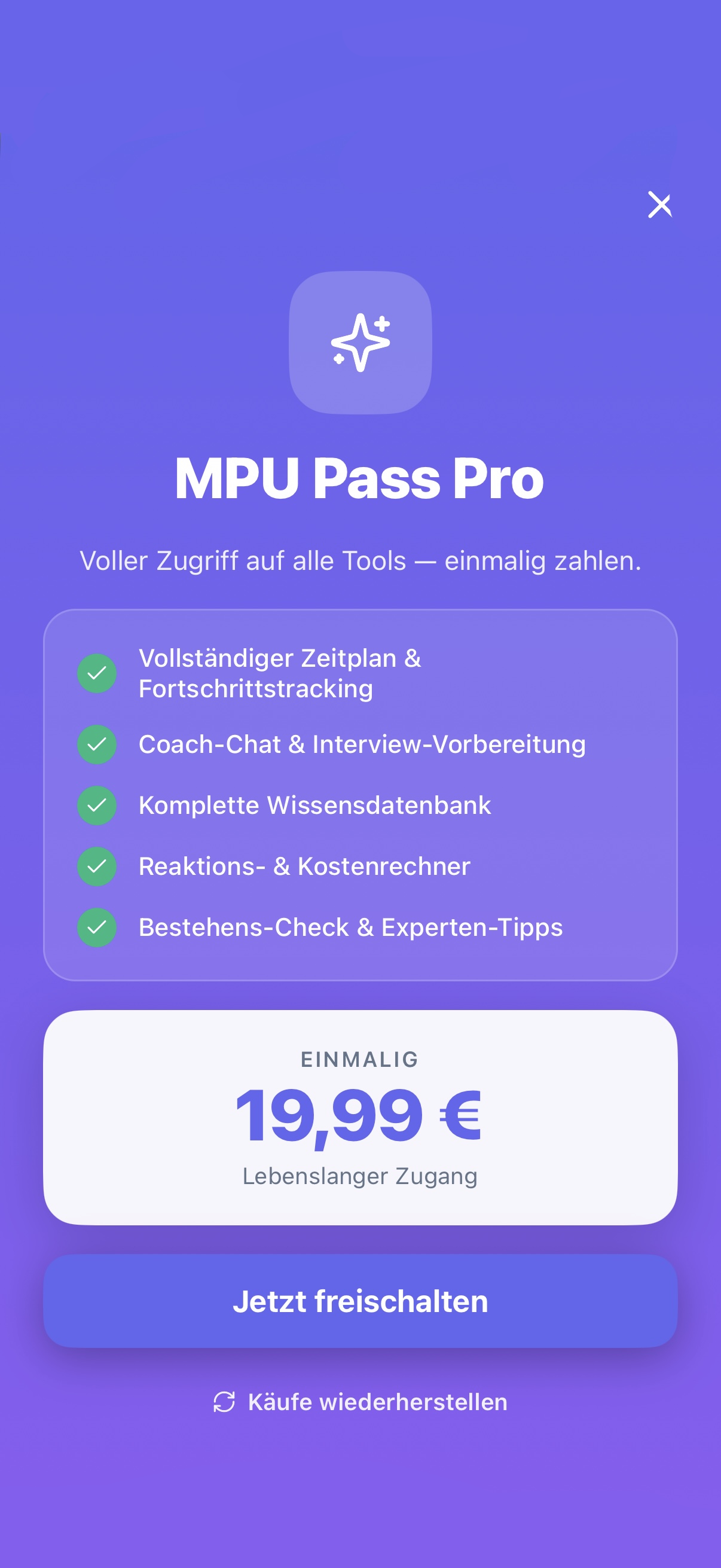 MPU Pass Pro: voller Zugriff auf alle Tools für einmalig 19,99 €